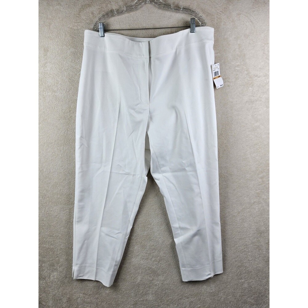 Michael Kors MK Women’s Flat Front White Dress Pants Size 24W